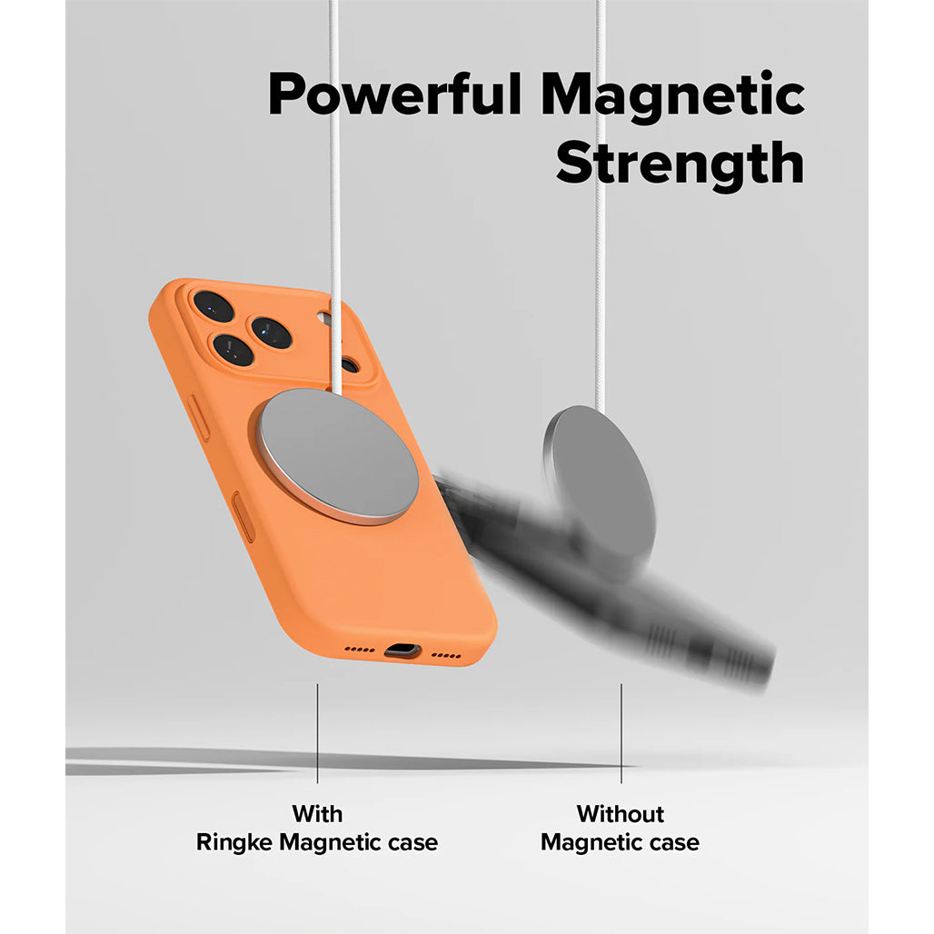 Ringke Silicone Magnetic Case - iPhone 17 Pro / iPhone 17 Pro Max - Tangerine