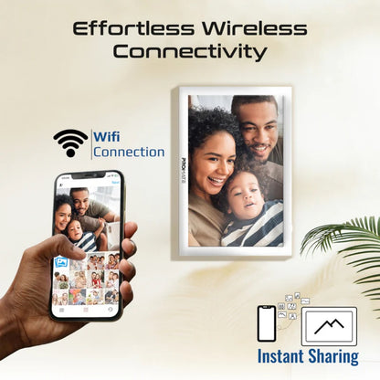 Promate Memoria-10 - 10.1" Vibrant Full HD Smart Multimedia Wi-Fi Digital Photo Frame