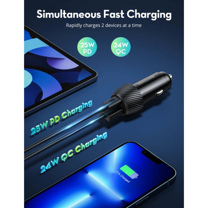 RAVPower VC030 Dual Port USB C Car Charger