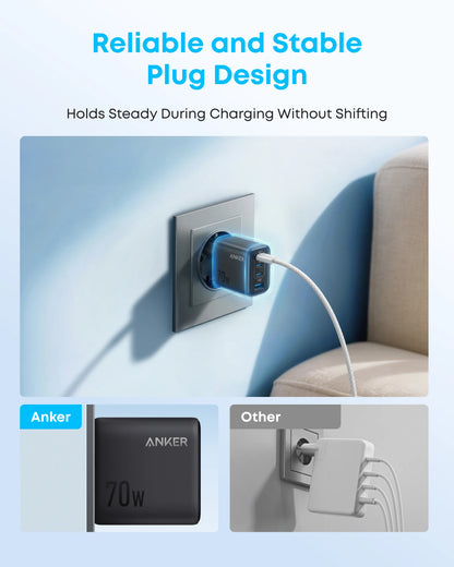 Anker Zolo Charger (70W, 4-Port, PD 3.0) - A121CG11