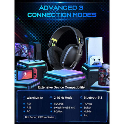 ONIKUMA B2 Headset Bluetooth 5.3 | 2.4G | Wireless | Wired Three Mode Lightweight E-Sports Gaming Headphone