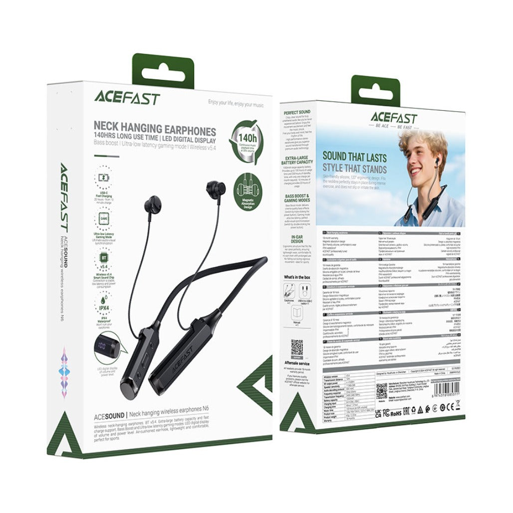 Acefast N6 Wireless Neckband Earphones