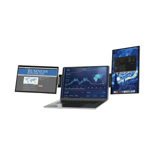 Powerology SkyFold 14" Dual Display Laptop Monitor - Black
