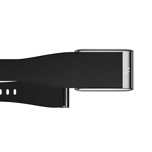 WHOOP LeatherLuxe Tapered Band - 5.0 - Small - Black with Titanium