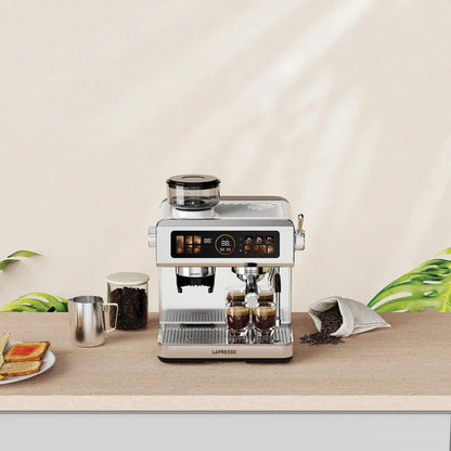 Lepresso Deliziosa Semi-Automatic Coffee Machine with Touch Control Panel - Silver