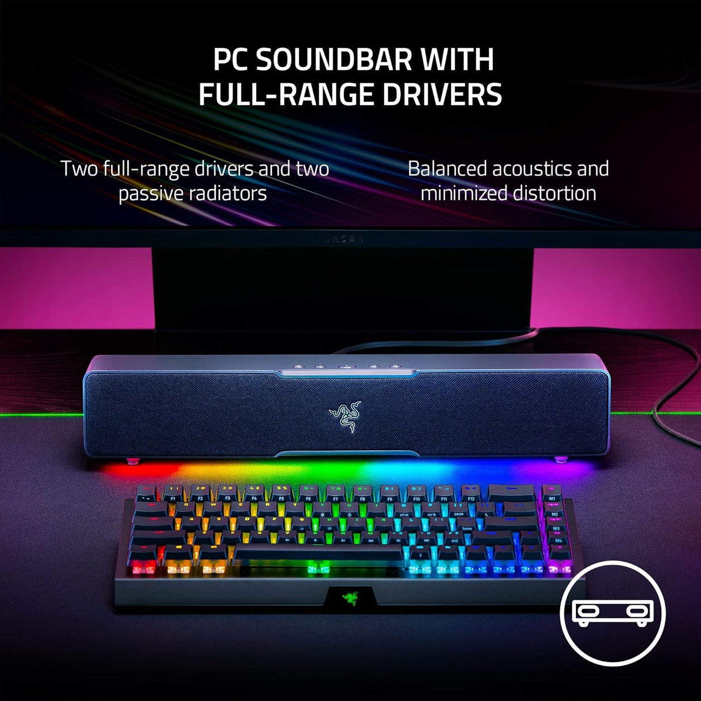 Razer Leviathan V2 X - Compact USB Type-C Gaming Soundbar with Razer Chroma™ RGB