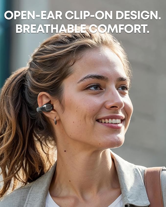 Anker Soundcore C40i - Clarity Black - Flexible and Comfortable Clip-On Earbuds