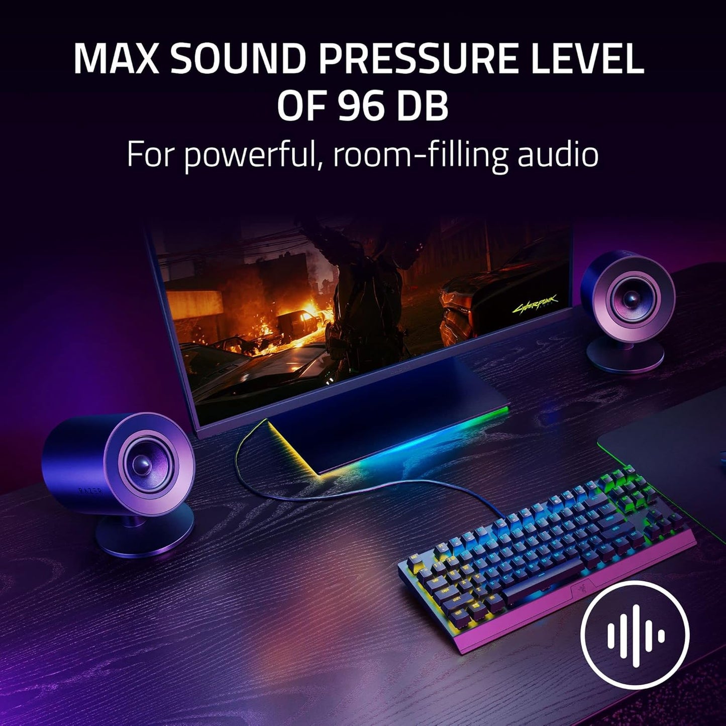 Razer Nommo V2 X - Full-Range 2.0 PC Gaming Speakers