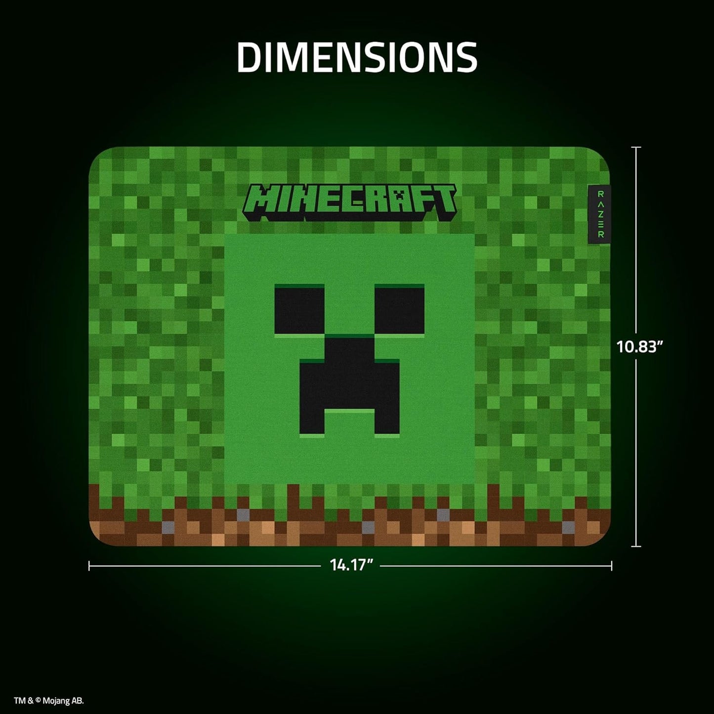 Razer Gigantus V2 Medium Gaming Mouse Pad – Minecraft Edition