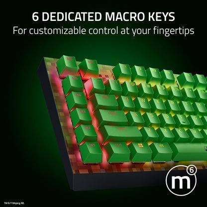 Razer BlackWidow V4 X Minecraft Edition Mechanical Gaming Keyboard – Green Switches