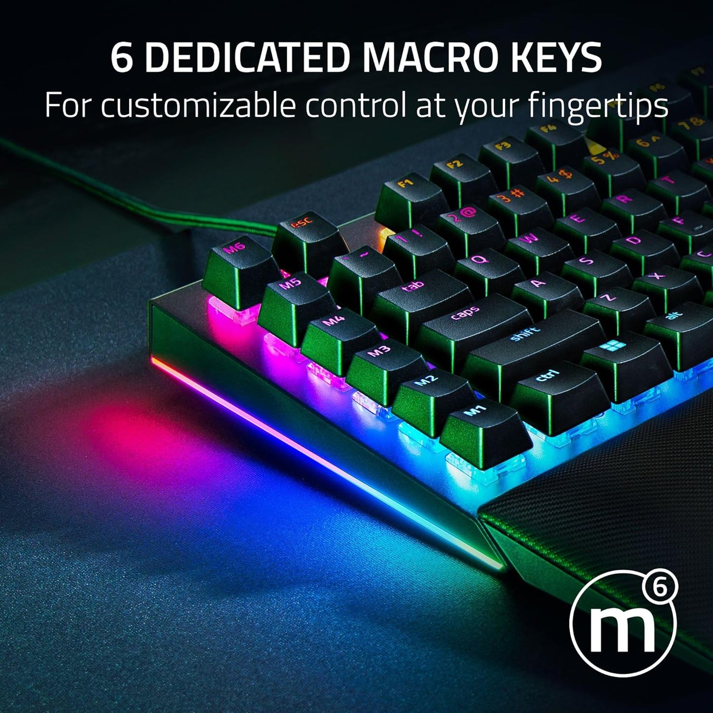 Razer BlackWidow V4 Green Switch - Wired Full-Size Mechanical Gaming Keyboard