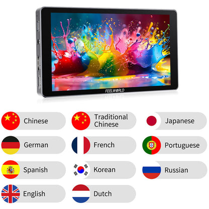 FeelWorld P6XL 6" On-Camera Field Monitor with Built-In Battery