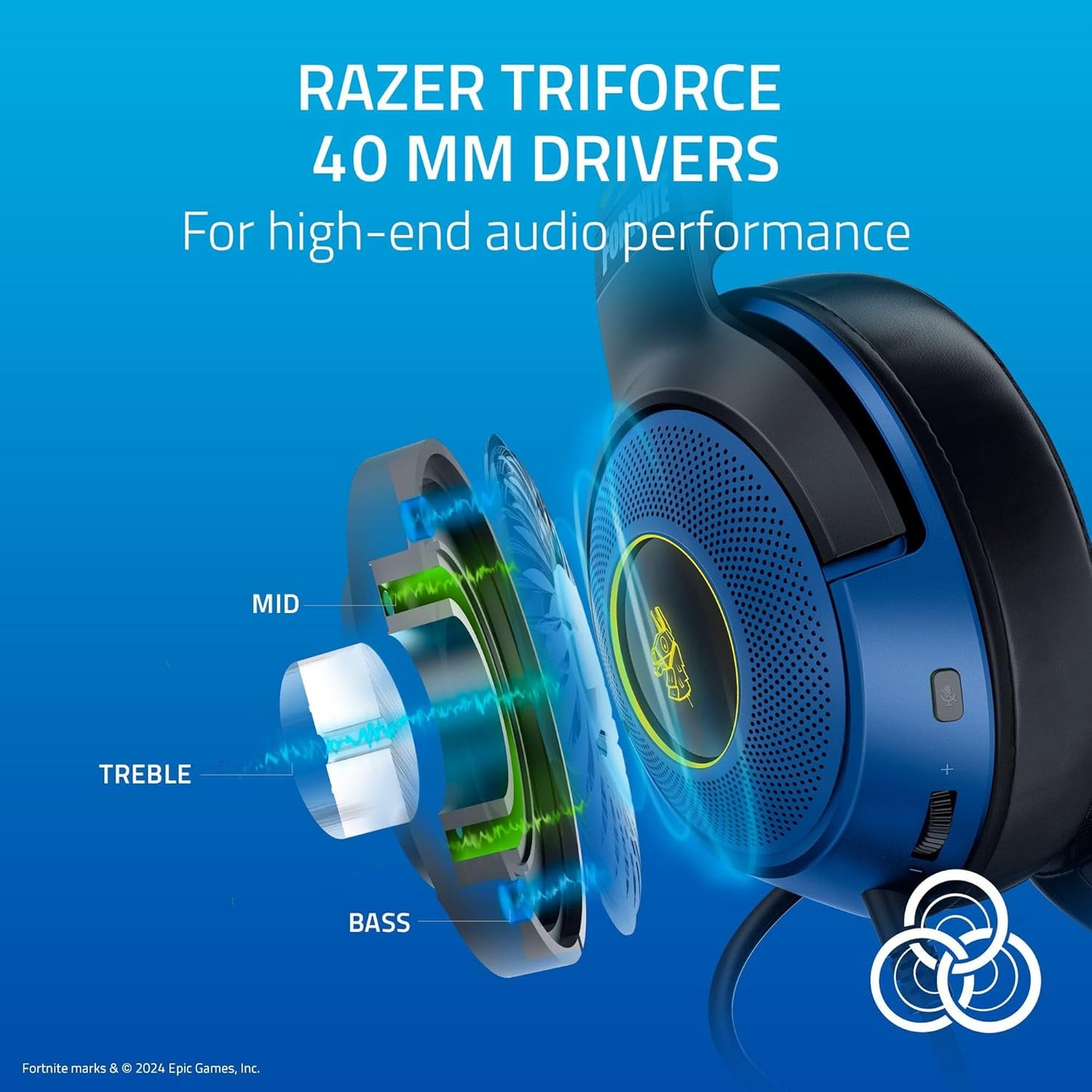 Razer Kraken V3 X - Fortnite Edition Gaming Headset