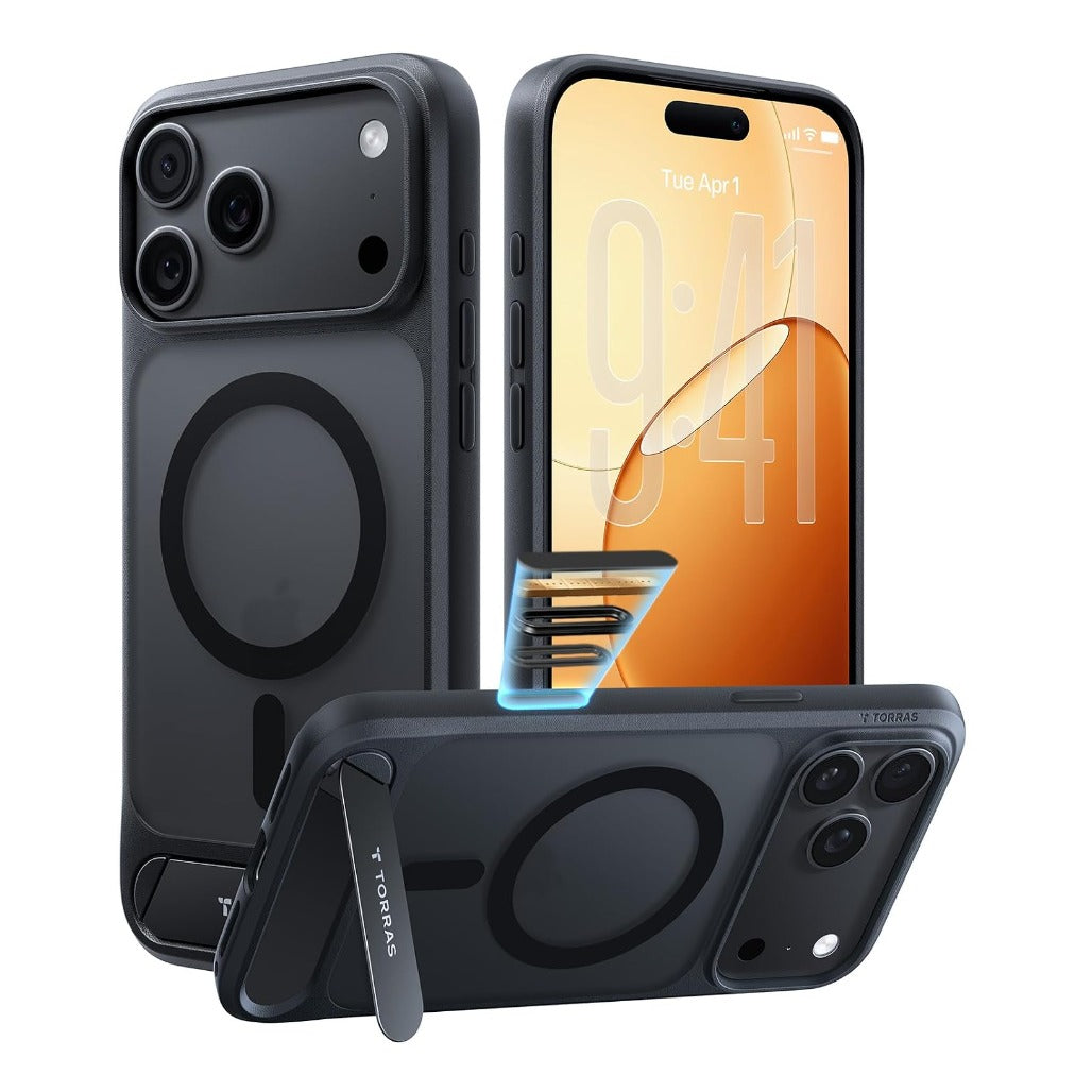 TORRAS Ostand L1 for iPhone 18 Pro/Pro Max Case - Black