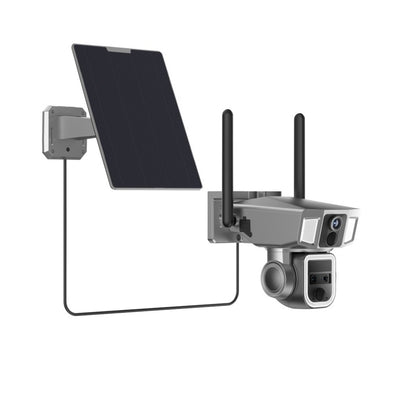 Powerology 4G/WiFi 360° Dual Lens Outdoor Camera - Black