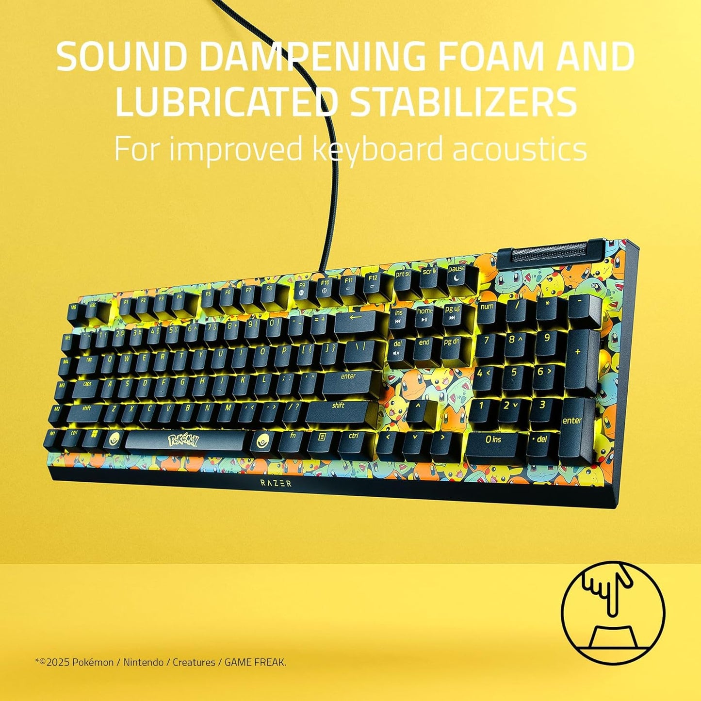 Razer BlackWidow V4 X Pokémon Edition Mechanical Gaming Keyboard – Green Switch