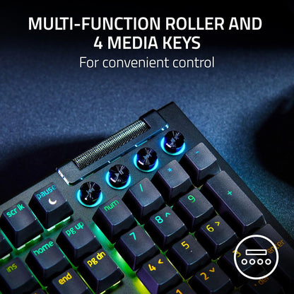 Razer BlackWidow V4 Green Switch - Wired Full-Size Mechanical Gaming Keyboard