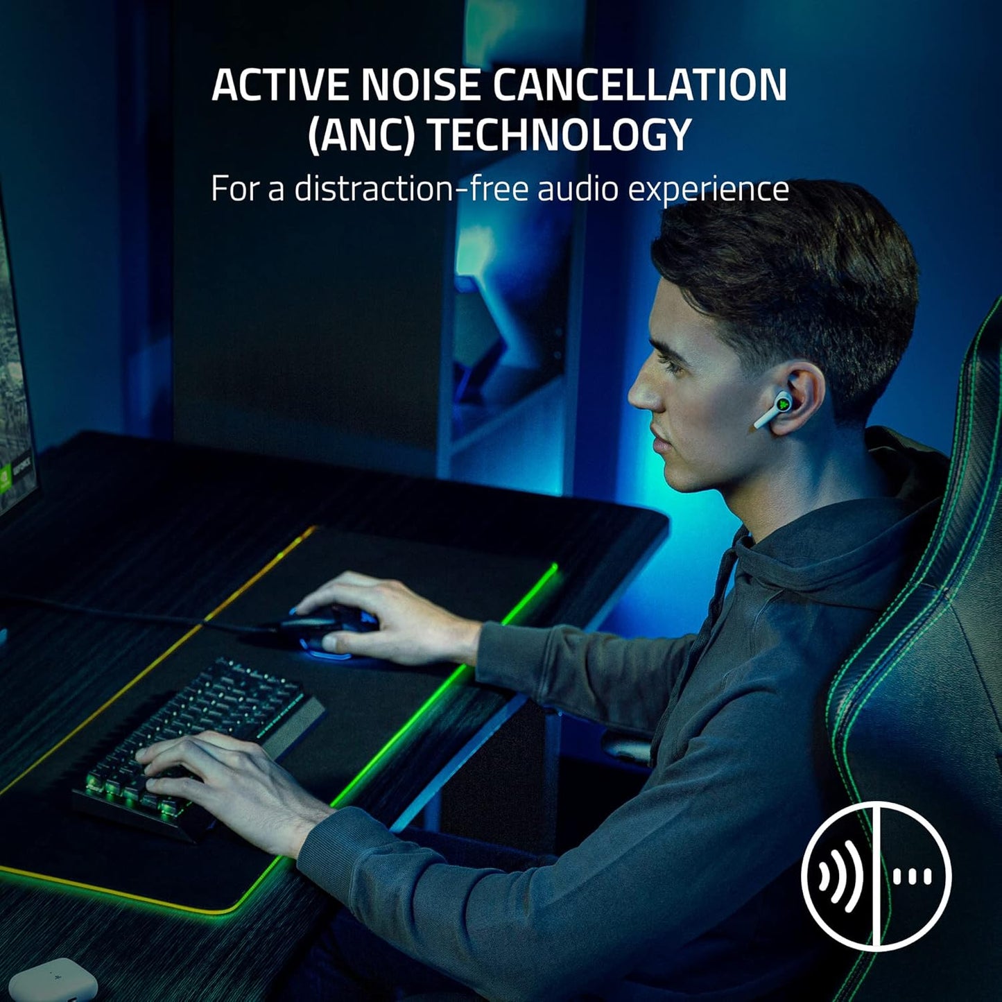 Razer Hammerhead HyperSpeed - Wireless Multi-Platform Gaming Earbuds with ANC