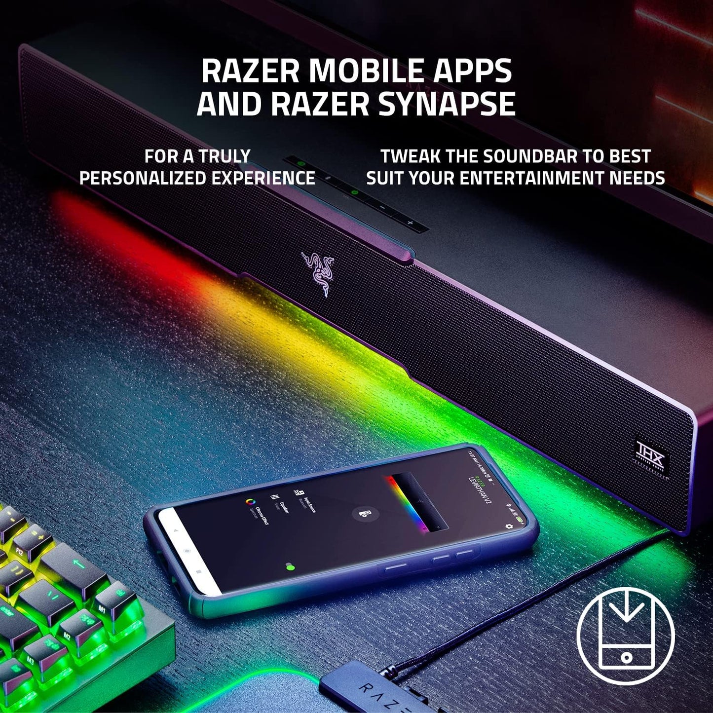 Razer Leviathan V2 - PC Gaming Soundbar with Subwoofer