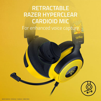Razer Kraken V4 X Pokémon Kanto Starters Edition - Wired Gaming Headset