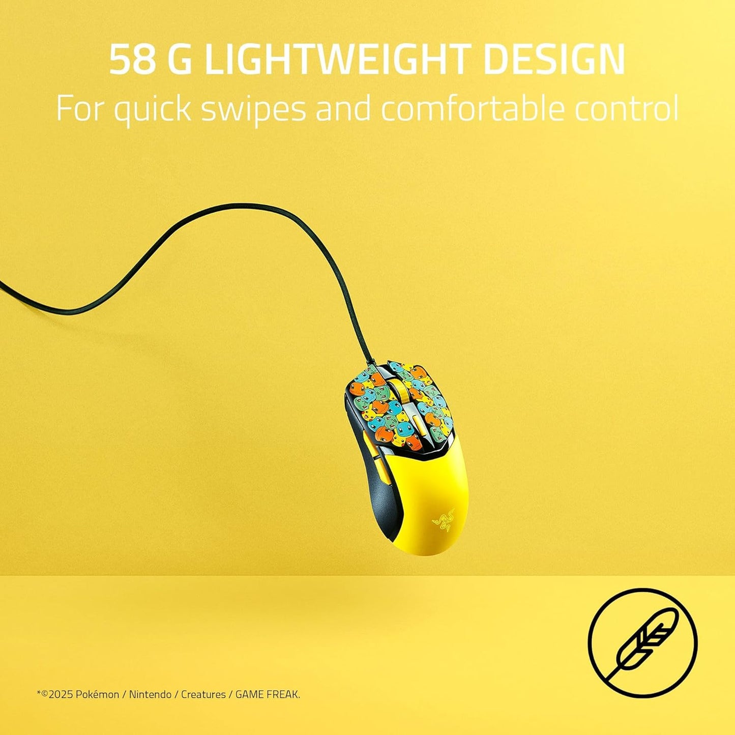 Razer Cobra Pokémon Kanto Starters Edition - Lightweight Wired Gaming Mouse