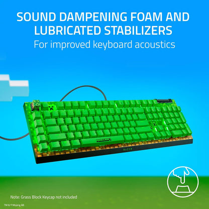 Razer BlackWidow V4 X Minecraft Edition Mechanical Gaming Keyboard – Green Switches