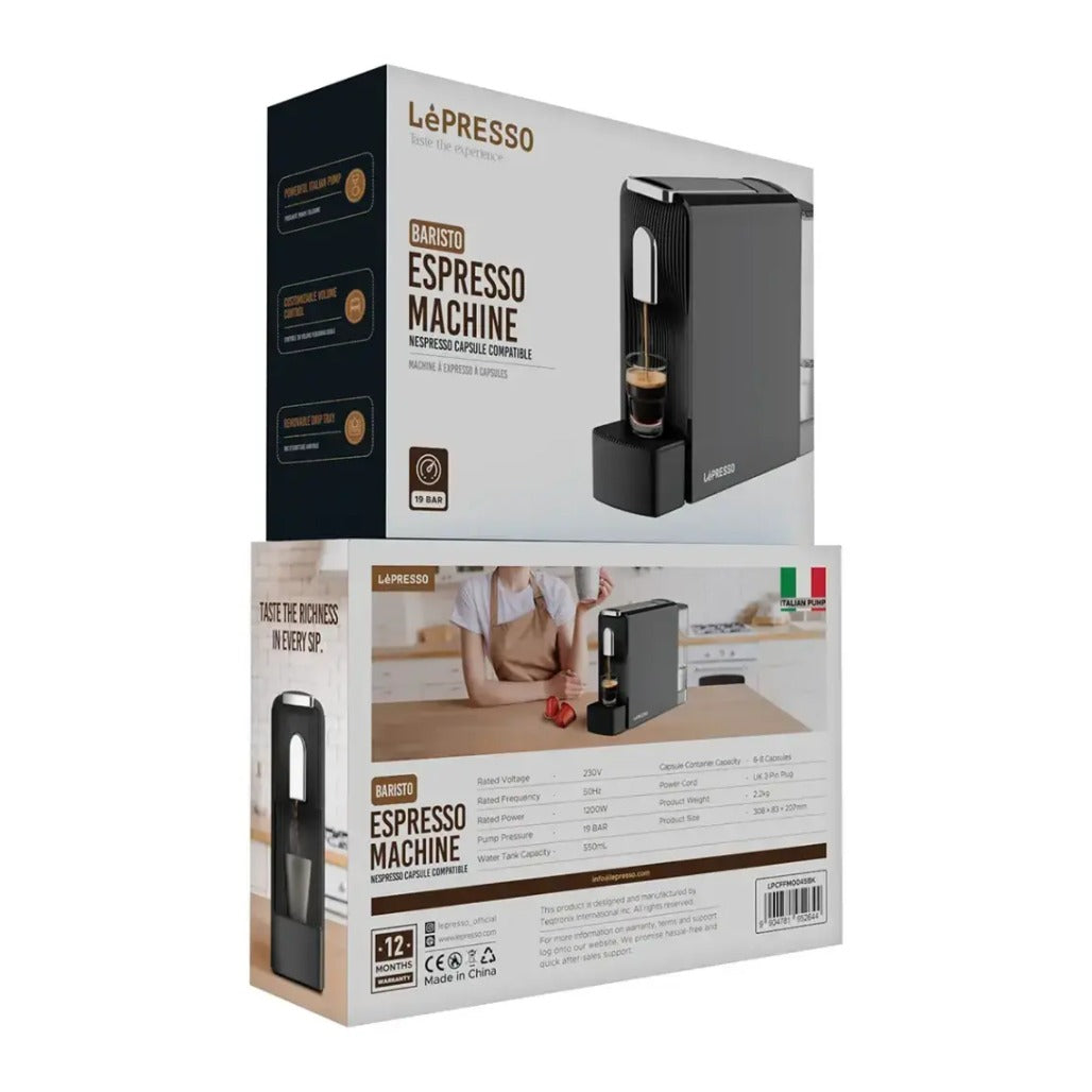 Lepresso Baristo Espresso Machine Nespresso Capsule Compatile