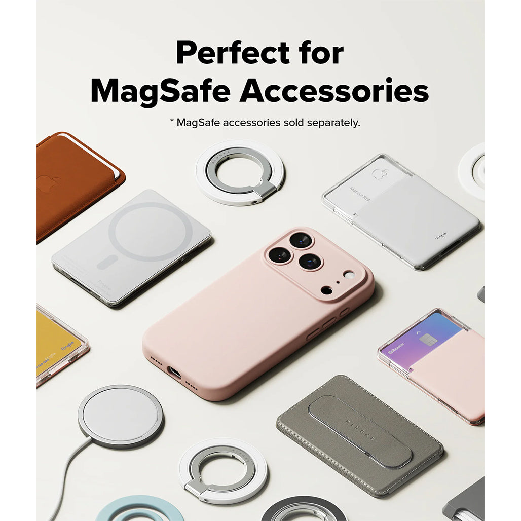 Ringke Silicone Magnetic Case - iPhone 17 Pro / iPhone 17 Pro Max - Pink Sand