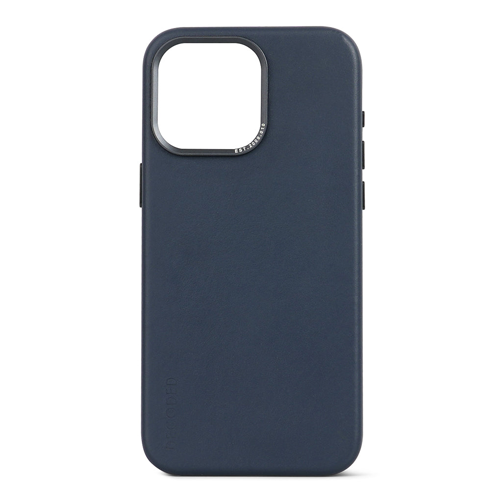 Decoded Leather Case for iPhone 17/16/15 Series - Navy