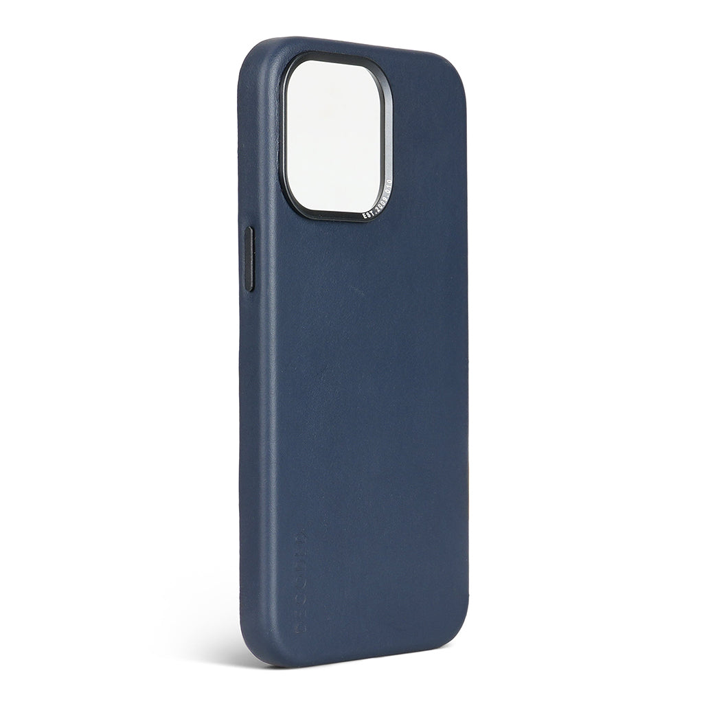 Decoded Leather Case for iPhone 17/16/15 Series - Navy