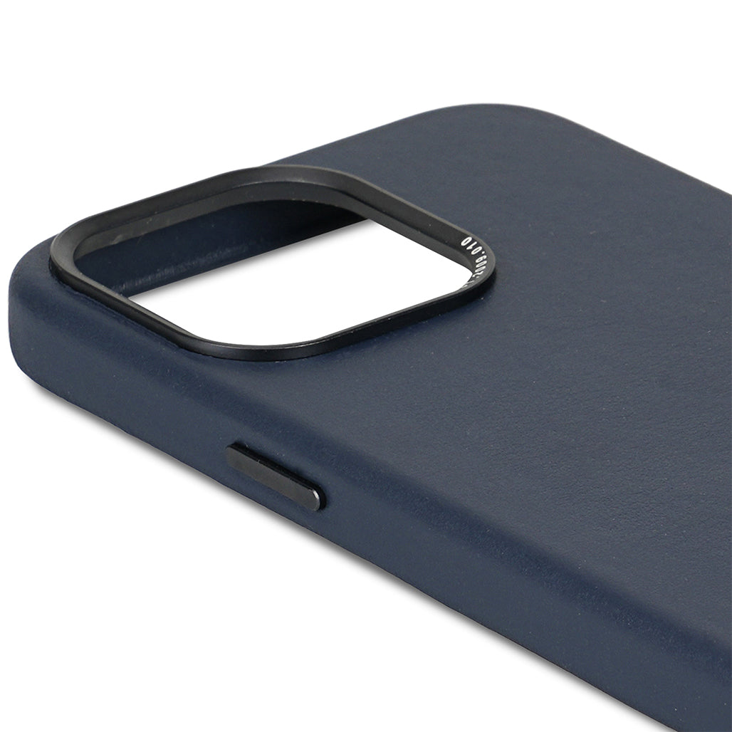 Decoded Leather Case for iPhone 17/16/15 Series - Navy