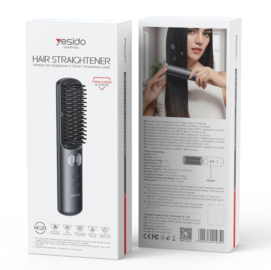 Yesido Hair Straightener MG23 - Black