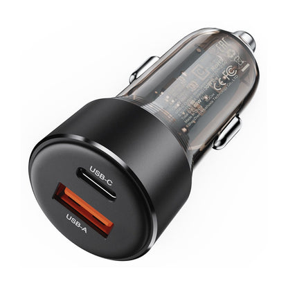 Acefast Fast Charge Car Charger B12 60W (1xUSB-C + 1xUSB-A)