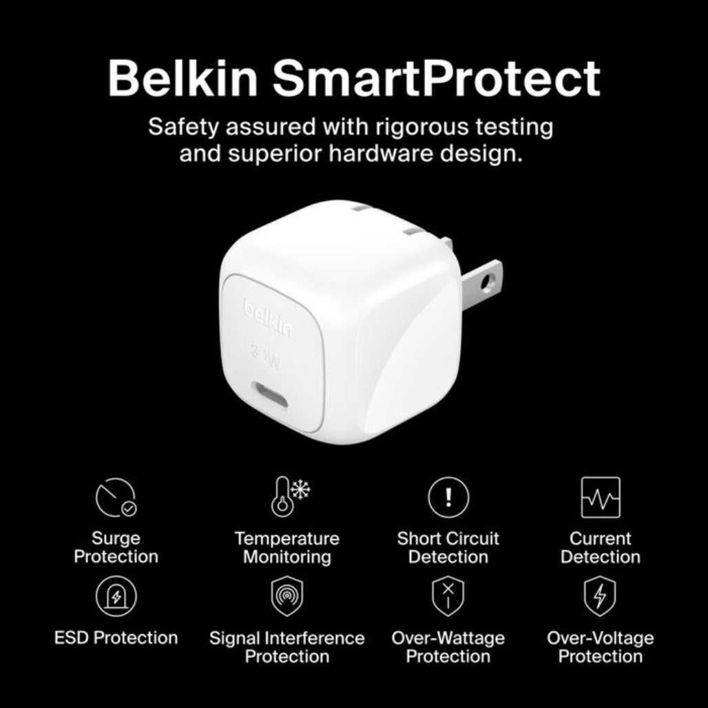 Belkin BoostCharge Compact USB-C Charger 30W + USB-C Cable