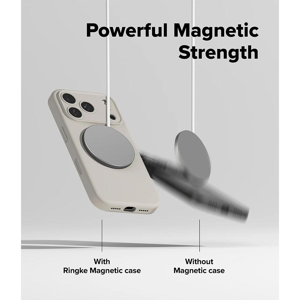 Ringke Silicone Magnetic Case - iPhone 17 Pro / iPhone 17 Pro Max - Stone