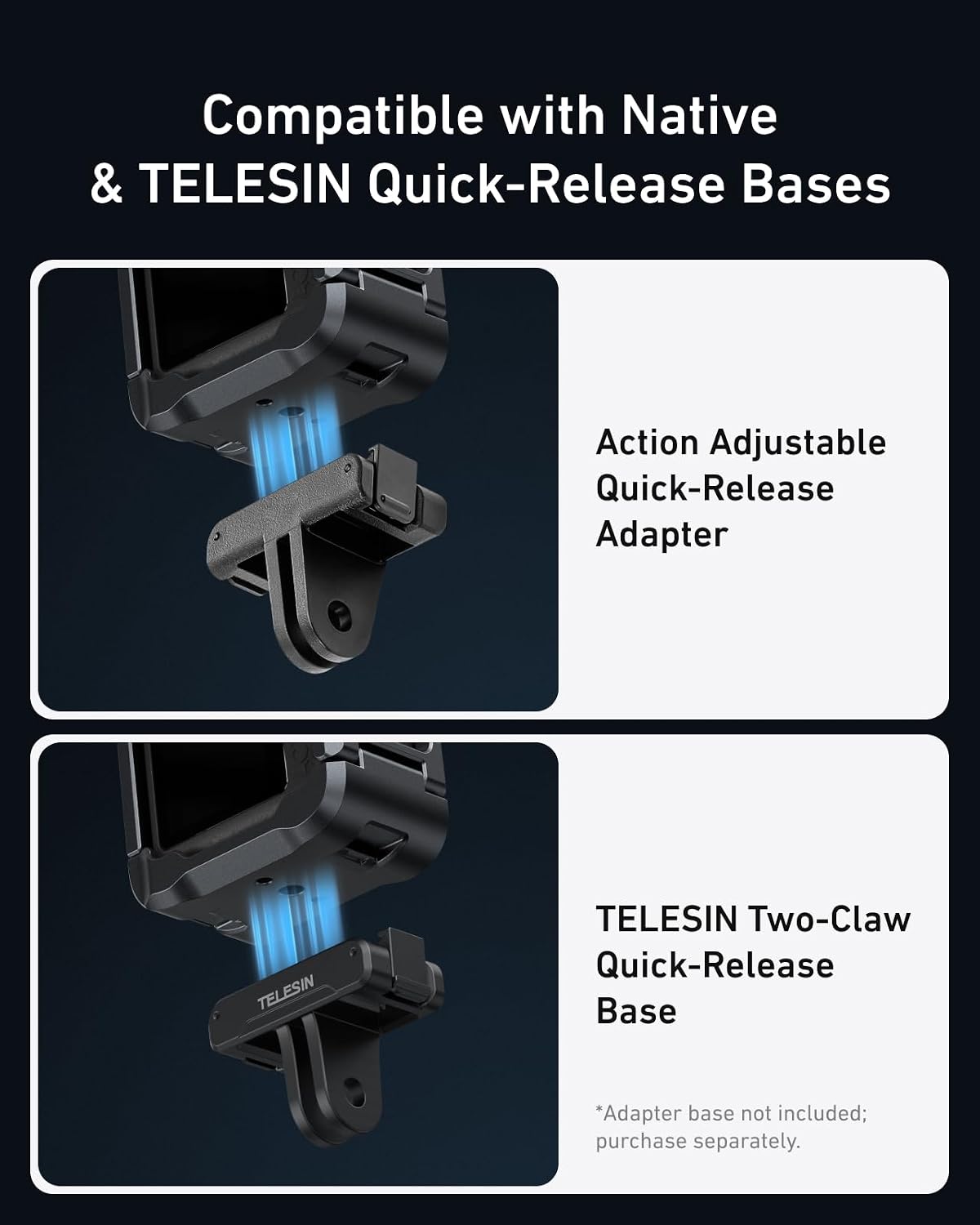 Telesin Metal Cage Kit with Lens Cap for DJI Osmo Action 6