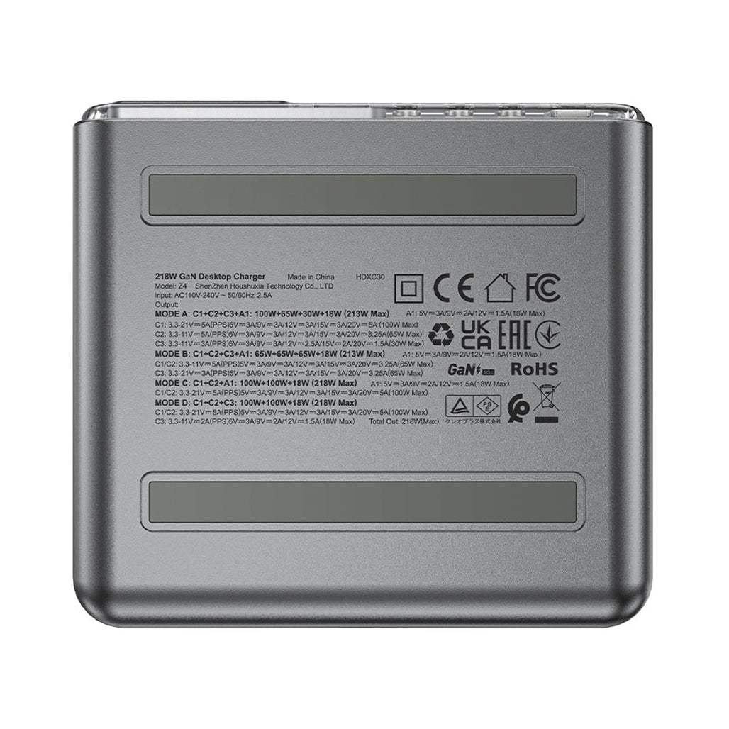 Acefast Z4 PD218W GaN Desktop Power Station (3xUSB-C+1xUSB-A) US