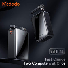 Mcdodo MC-0561 100W Digital Display 25000mAh 2C+1A Laptop Power Bank Built-in Braided Cable