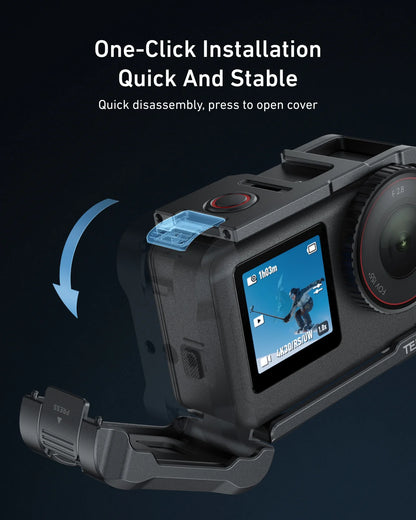 Telesin Metal Cage Kit with Lens Cap for DJI Osmo Action 6