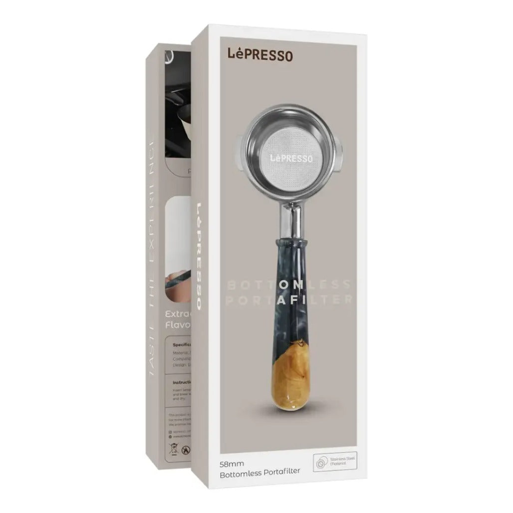 Lepresso 58mm Bottomless Portafilter - Brown