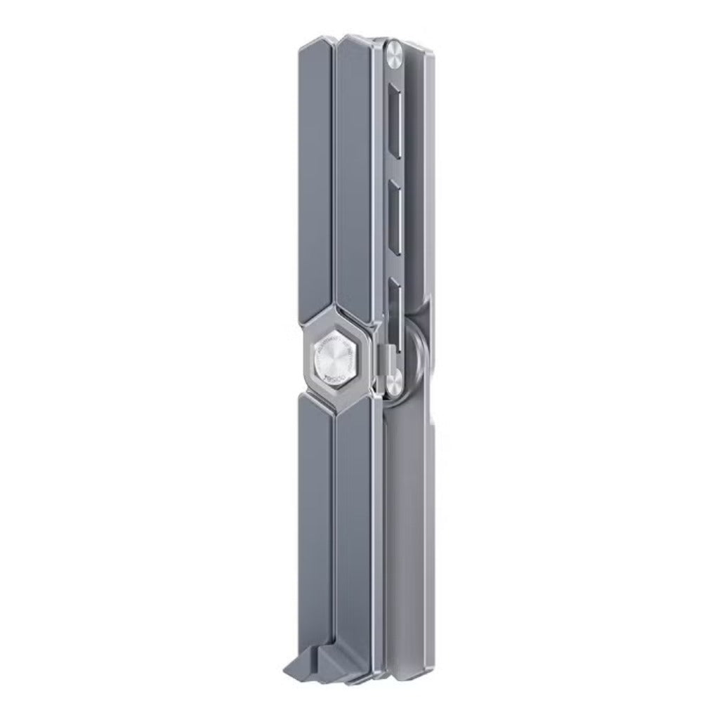 Yesido LP09 360° Rotating Aluminum Laptop Stand - 3-Axis Adjustable & Foldable Ergonomic Notebook Riser for 11-18.4" Devices - Silver