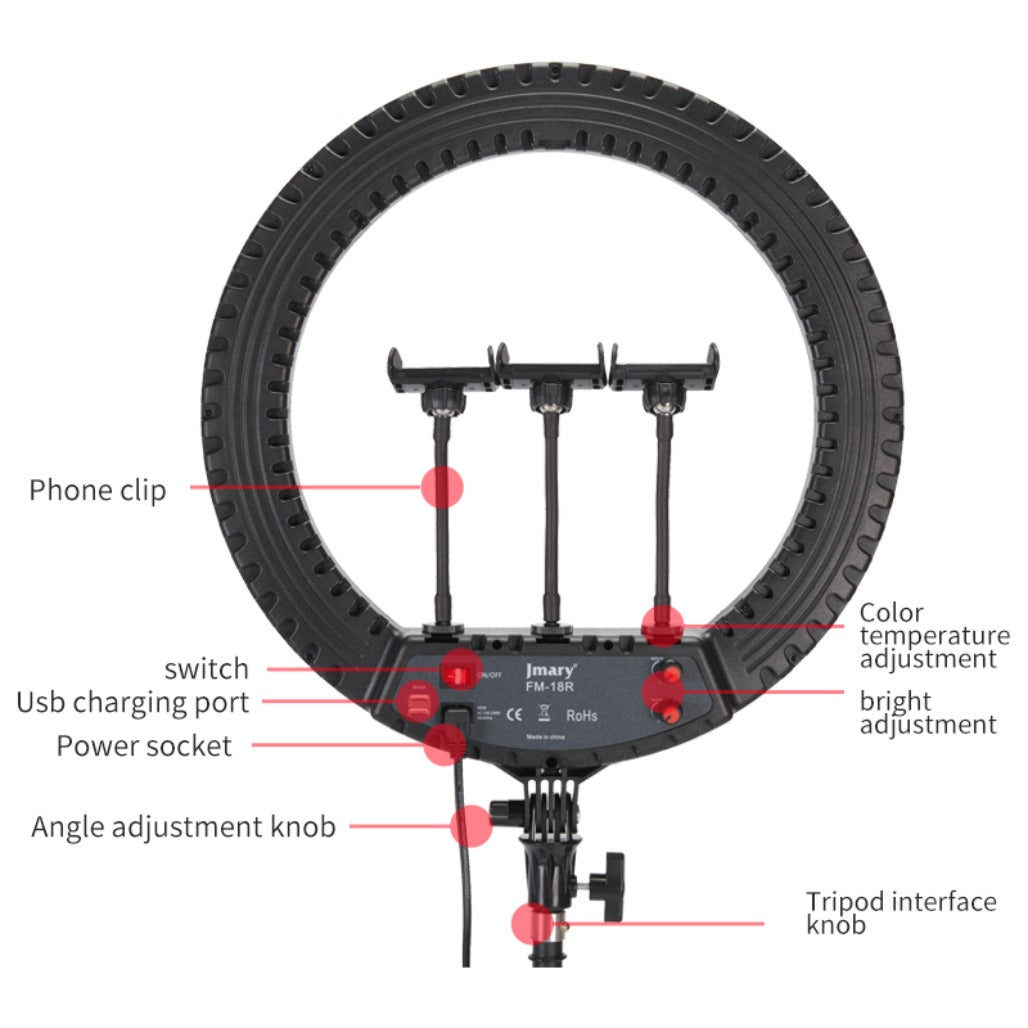 Jmary FM-18R 18" Ring Light - 112 Pieces