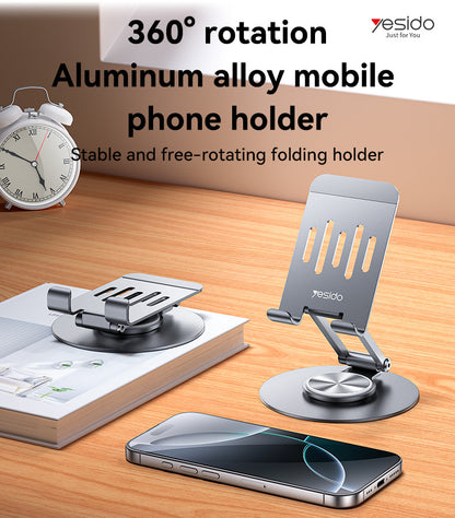Yesido C299 360˚ Free-rotation Aluminum Alloy Folding Phone Holder