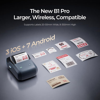 NIIMBOT B1 Pro Label Maker, 300DPI HD Sticker Printer for Photo