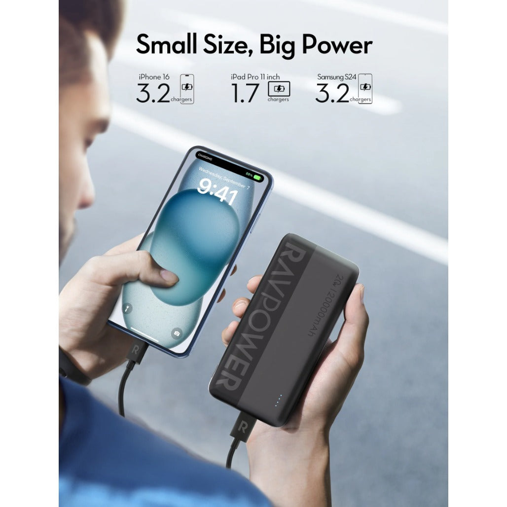 RAVPower RP-PB1229 PD Pioneer 20000mAh 20W Power Bank Black