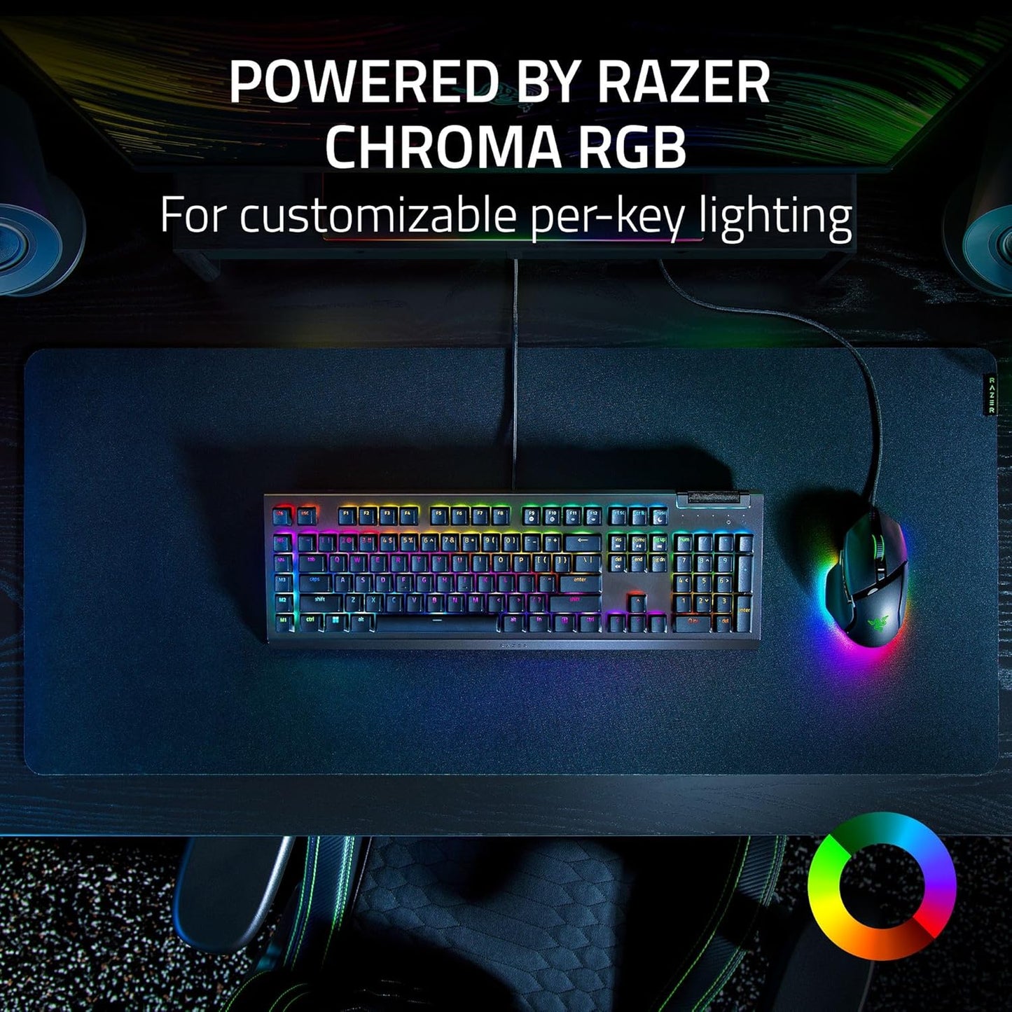 Razer BlackWidow V4 X Green Switch - Wired Full-Size Mechanical Gaming Keyboard