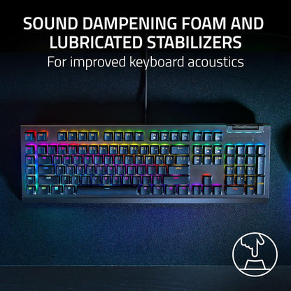 Razer BlackWidow V4 X Green Switch - Wired Full-Size Mechanical Gaming Keyboard