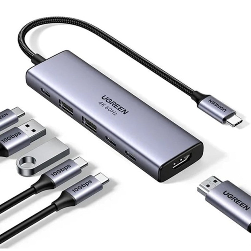 Ugreen 35999 6 In 1 HDMI+2xUSB-A 3.2+2xUSB-C 3.2+PD