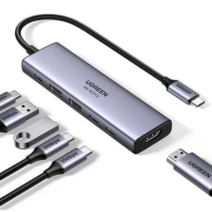 Ugreen 35999 6 In 1 HDMI+2xUSB-A 3.2+2xUSB-C 3.2+PD