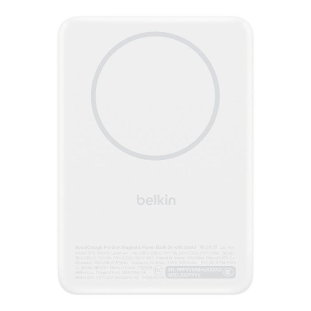 Belkin Slim Magnetic Power Bank 5K with Qi2 with Kickstand